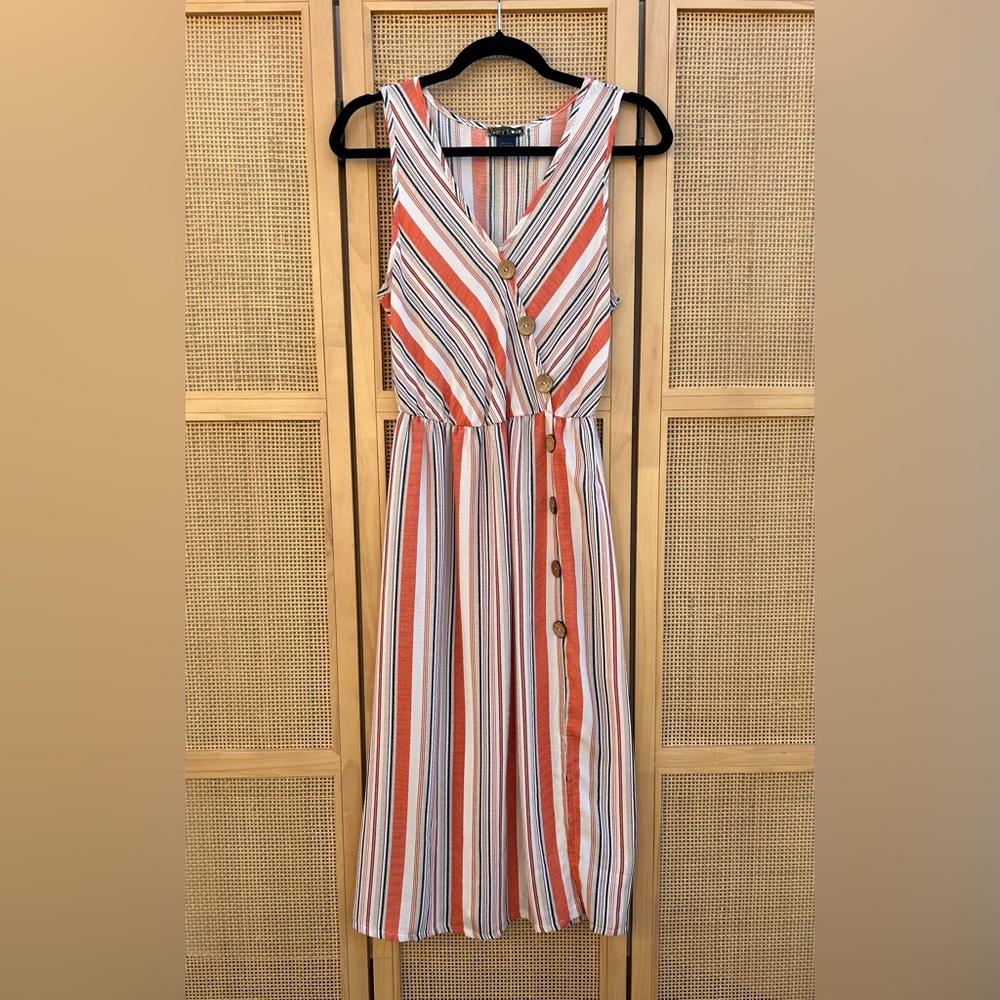 Ivory Love Striped Dress